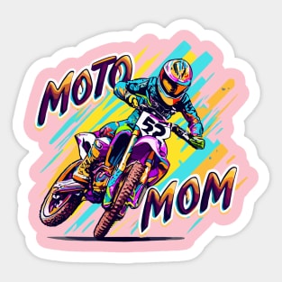 "MOTO MOM Urban Blaze"- Dirt Bike Racing Sticker